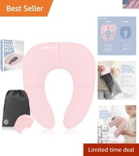 Portable Folding Toddler Potty Seat with Suction Cups - Pink Travel Essential