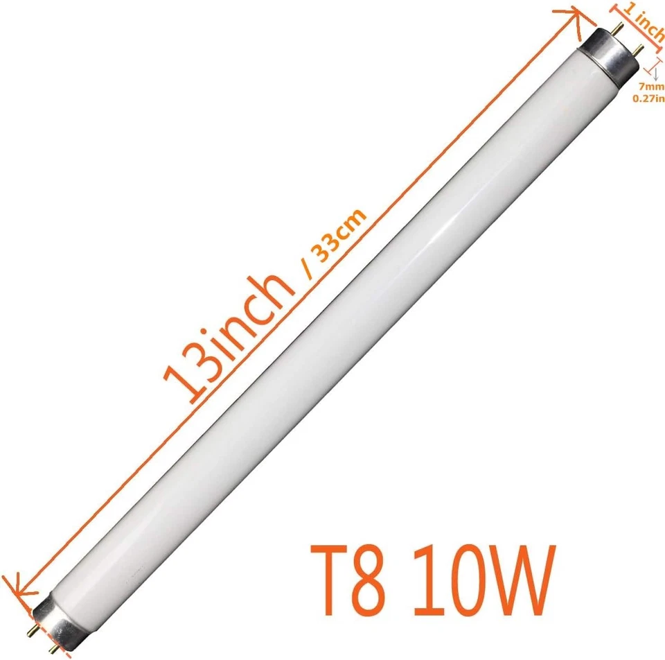 2-Pack T8 F10 U/V BL 10W Replacement Light Bulb CFL Fluorescent Straight Tube 13 - Image 2 of 4