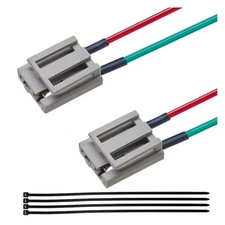 2PCS 170072 HEI Distributor Pigtail Wire Harness, 12V Battery 2PCS with 4 Ties