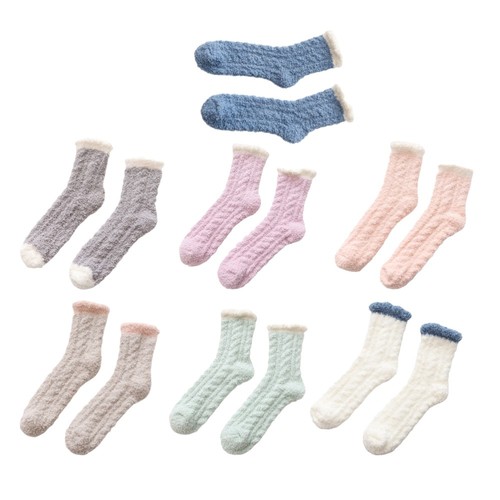 LCW baby Lot de 7 Chaussettes de Cheville pour Filles Basic Bébé