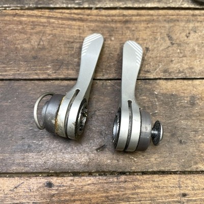 Vintage Shimano 105 SL-1055 Downtube Shifters 7s 6s Pair Silver