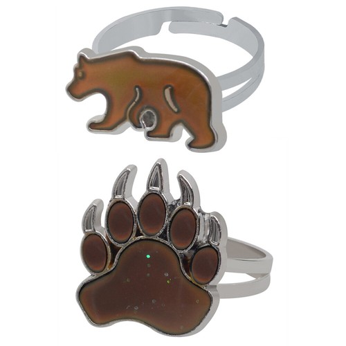 Anillos de animales de oso polar para niños que cambian de color 2 piezas - Imagen 9 de 12