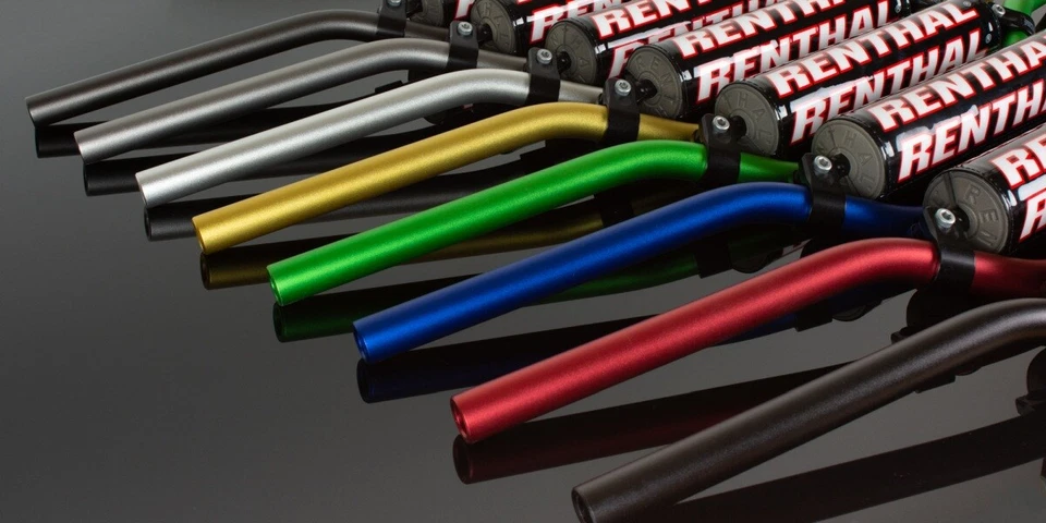 MANUBRIO 7/8 POLLICI (22MM) MANUBRIO MX ARGENTO ENDURO ALTO IMBOTTITO COLORE ARG - Immagine 4 di 4