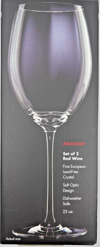 Oneida Couplets Aquarius Crystal Wine Glasses - Set of 2 - NEW - Picture 4 of 5