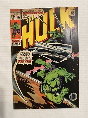 Incredible Hulk #137 The Abomination Appearance  Nice Copy 1971