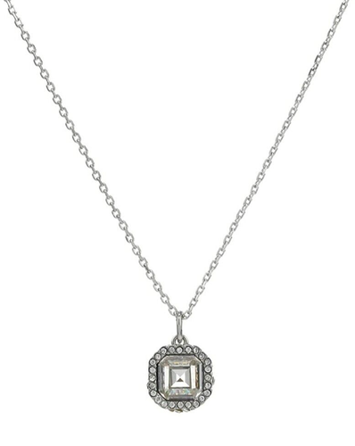 kate spade-Brilliant Statement- Pave Spherical Pendant Necklace-Clear/Silver-NWT - Picture 4 of 11