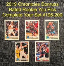 2019 Chronicles Donruss Rated Rookie You Pick Complete Your Set Card PYC 196-200