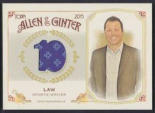 2015 TOPPS ALLEN & GINTER FULL SIZE RELIC KEITH LAW SPORTS WRITER #FSRB-KL