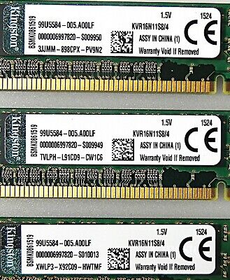 Kingston 99U5584-005.A00LF DDR3-12800 4GB RAM x 4 (16gb Kingston 99U5584-005.A00LF DDR3-12800 4GB RAM x 4 (16gb