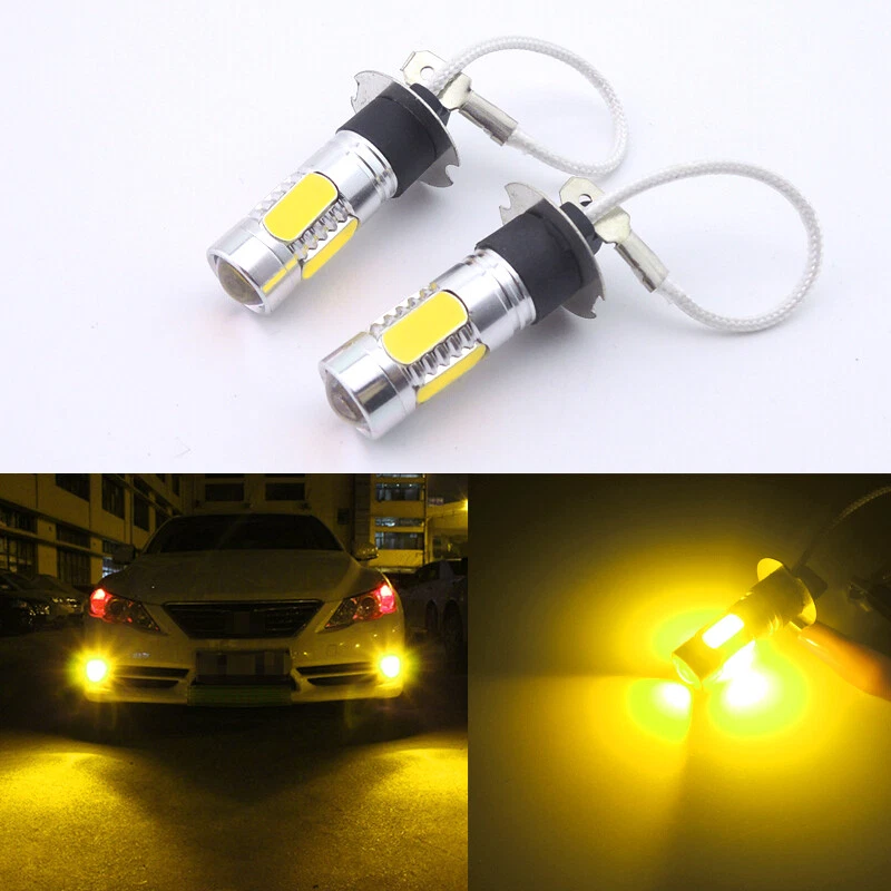 H3 LED Bulbs Fog Lights  DRL, 6000K Xenon White/3K Yellow