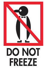 3x4 Do Not Freeze Labels w/ Penguin Icon Refrigerate Adhesive 500 Stickers