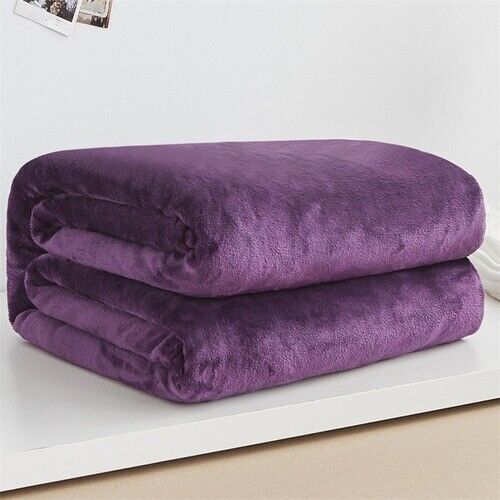 Warm Coral Fleece Blanket Bedspread Sofa Throw 220Gsm Light Flannel Blanket - Bild 22 von 24