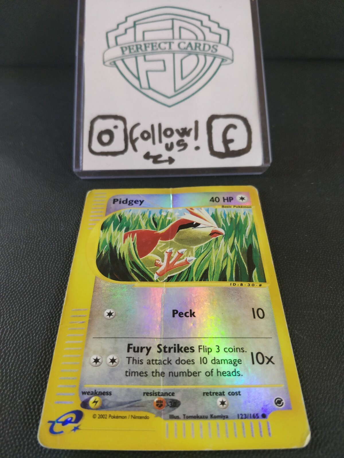 POKÉMON EXPEDITION PIDGEY REVERSE 123/165 DMG ENG