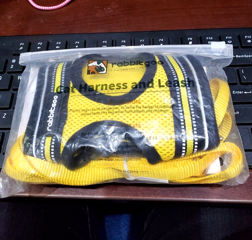 rabbitgoo Cat Harness w/ Leash NIP Walking Escape-Proof Reflective Small Vest - 第 1/3 張圖片