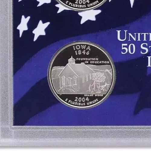 2004 S Iowa State Proof Statehood Washington Quarter from Proof Set - Picture 2 of 2