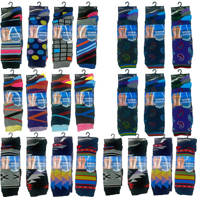 Herren Erwachsene Socken Arbeit Büro Baumwollmischung Designer Socken UK 6 �� 11 - 12 & 24 Paar