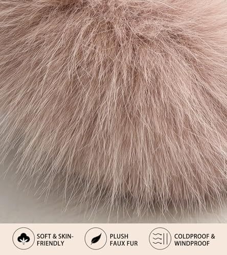 Winter Ear Muffs for Women Men - Foldable Fuzzy Earmuffs Faux Fur Ear Red - Picture 4 of 6