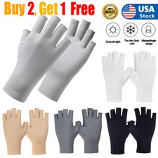 New Sunscreen Gloves Half Finger Summer Outdoor Fingerless UV Protective Mittens