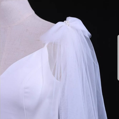 Reino Unido Manga Desmontable Vestido de Boda Mangas Nupcial Lazo Velos Nupcial Manga Perla - Imagen 6 de 8