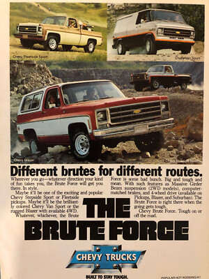 Vintage 1979 Chevrolet Blazer 4x4 SUV original color ad