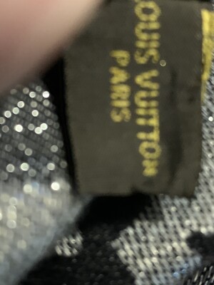 Louis Vuitton's Chale Monogram Silver Foiled Black And Silver Silk