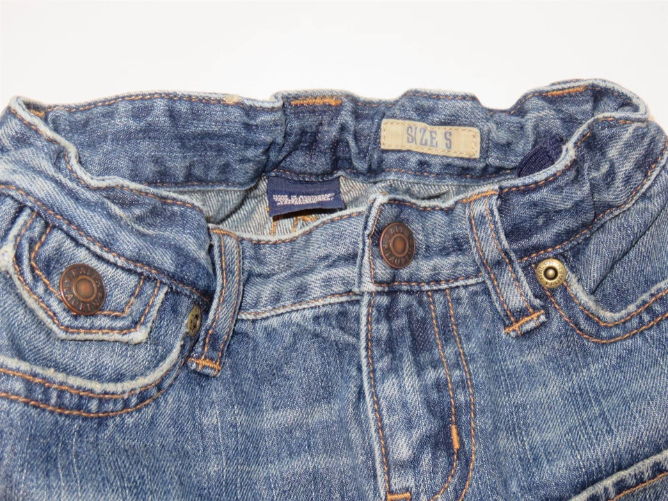 Ralph Lauren Niñas Mediana Piedra Lavada Denim Falda Bolsillos Talla 5 Usada en Excelente Condición Foto 3 de 4