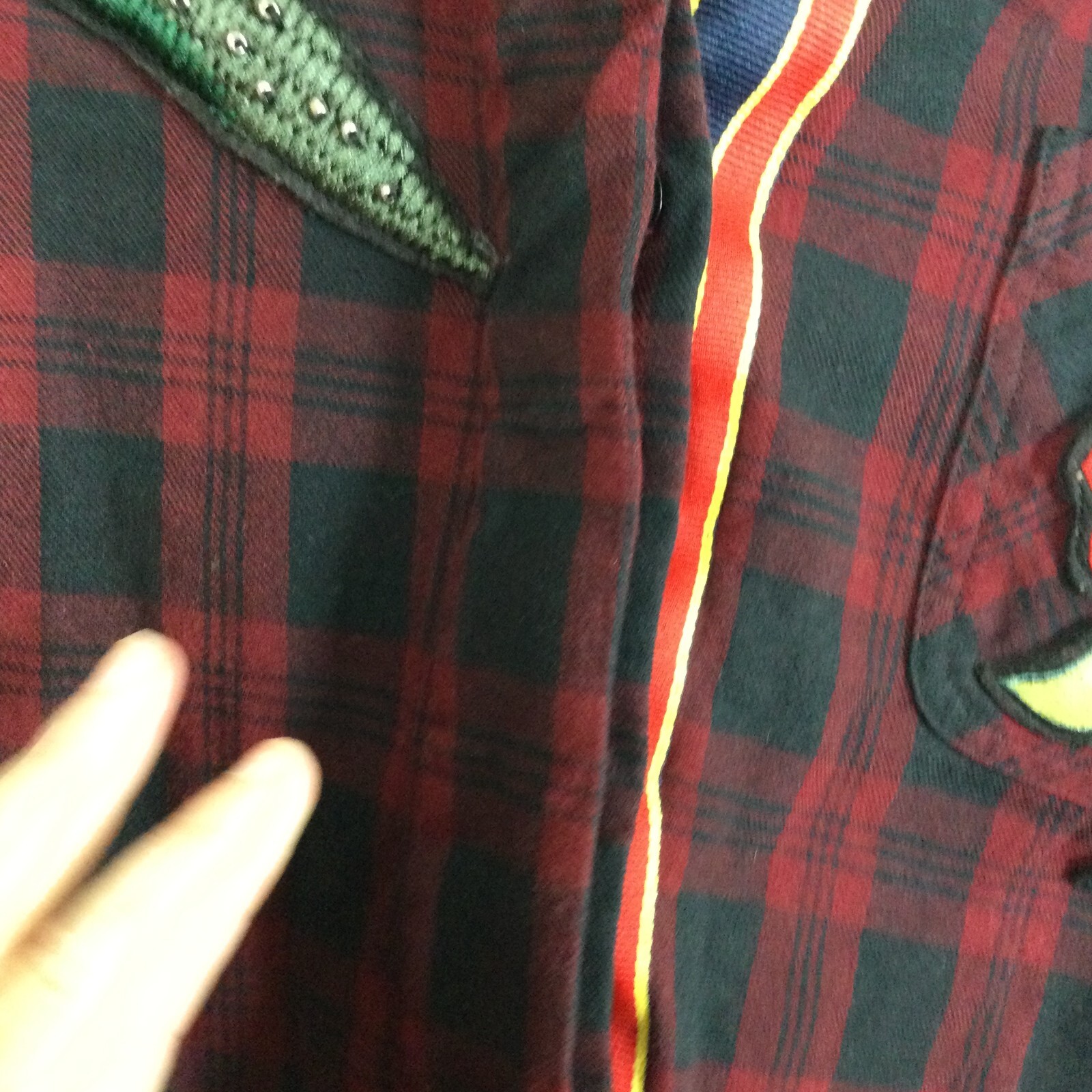 Sam Edelman Patchwork Flannel Sparrow Embellished… - image 4