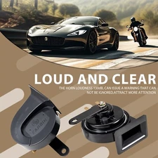 FARBIN Car Horn Horns for 12V Electric Snail Horn  High Low Tone for Car