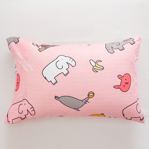 4 Pieces Pink Toddler Bedding Set Elephant Lion Animals Printed for Baby Girl... - Picture 4 of 7