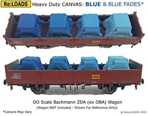 Z Scale N DARK GREY /'Canvas/' Tarped Covered Sheeted Model Road /& Railway Load