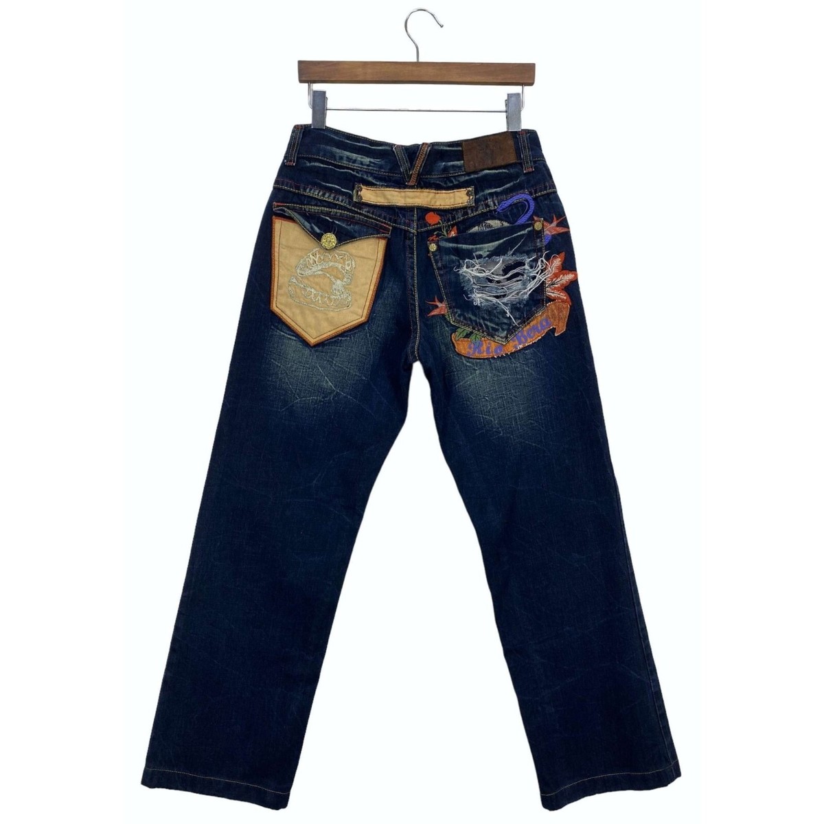 Riobera Jeans Size W31xL30 Riobera Embroidered Denim Jeans Riobera 