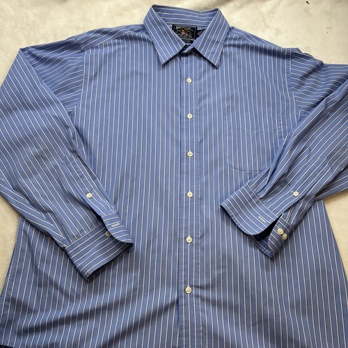 American Living Men's Size XL 17 34\35 Blue Button Up Long Sleeve Dress Shirt - Picture 4 of 9