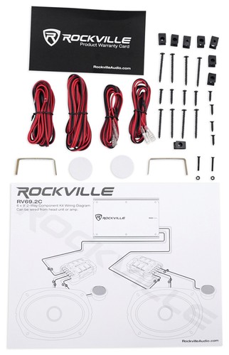 (2) Pairs Rockville RV69.2C 6x9" Component Car Speakers+4-Channel Amp+Wire Kit - Picture 8 of 12