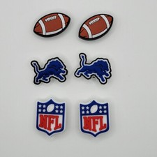 NFL Detroit Lions Football Team For Crocs Shoe Charms Jibbitz - 6 pieces
