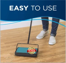 Escoba Cepillo Para Pisos Profesional Alfombras Trabajo Pesado Manual Calidad