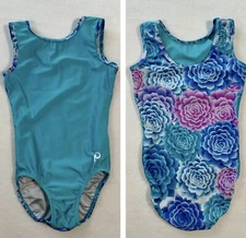 PLUM PracticeWear LEOTARD Gymnastics SEA ROSES Flip Side Tank GK Similar SIZE AS