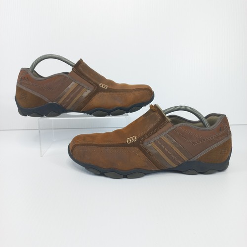 Skechers UK 8 Diameter Zinroy Loafers Brown Slip On Casual