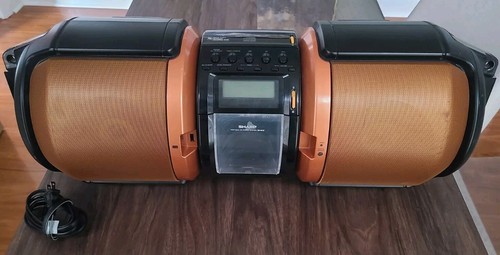 Sharp GX-M10 Orange Portable Boombox Blaster IPod Dock AM/FM Radio CD