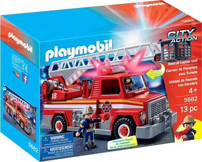 PLAYMOBIL 5682 US LEITERWAGEN Fire Rescue Ladder Unit FEUERWEHR Wagen mit Leiter - Bild 1 von 4