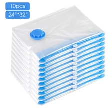 10x Large Vacuum Storage Bags Seal Space Saving Clothes Quilts Organizer 24"x32"
