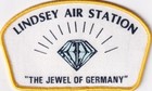 Lindsey Air Station The Jewel of Germany patch Us Air Force silkscreen 1970s