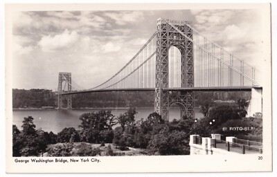 Post Card RPPC George Washington Bridge New York City