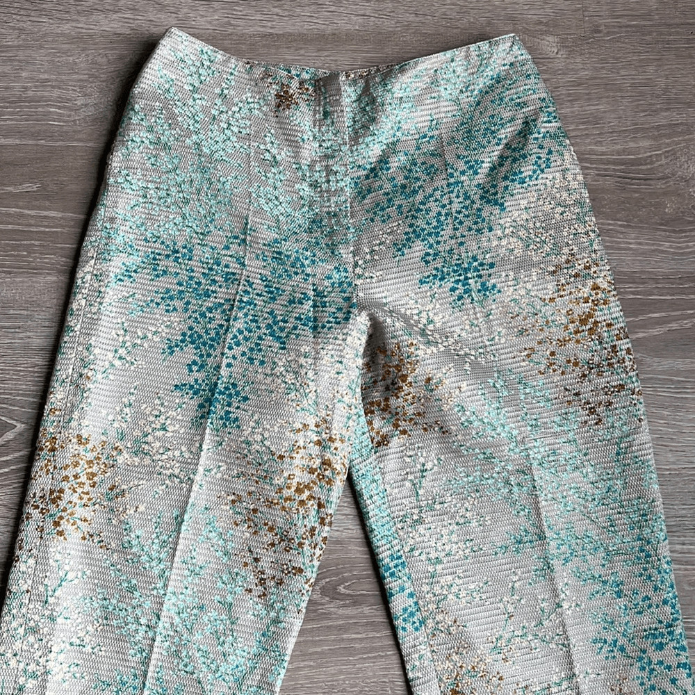 valentino Floral-jacquard cropped pants In Multicolour image 4