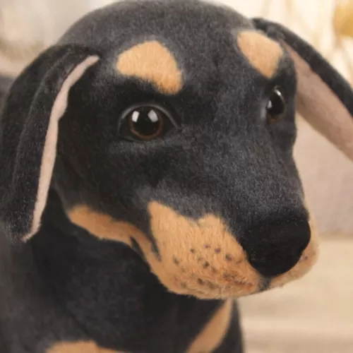Dobermann Pinscher Hund Plüschtier Plüsch Spielzeug Puppe Kinder Geschenke - Bild 6 von 7