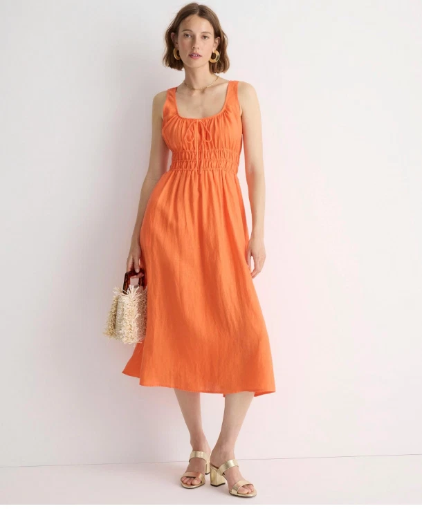 J crew top orange dress