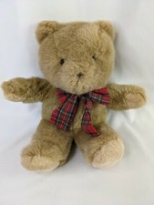 Brown Bear Plush 11.5 Inch Christmas Bow Stuffed Animal Toy