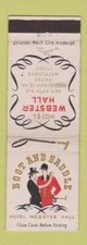 Matchbook Cover - Hotel Webster Hall Pittsburgh PA Boo and Saddle WEAR