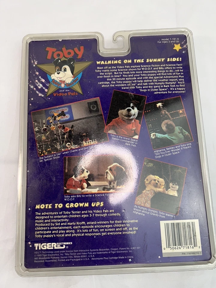 Vintage 1993 Toby Terrier Video Adventures Walking on the Sunny Side SEALED - Image 3 of 3