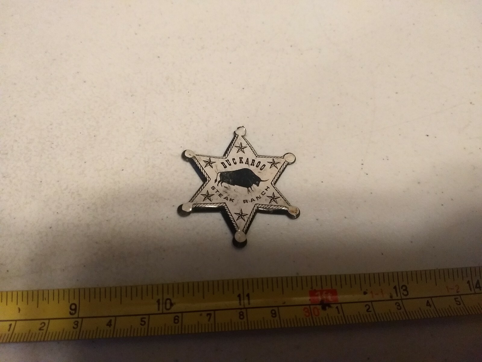 Vintage Buckaroo Steak Ranch Advertising Metal Badge eBay