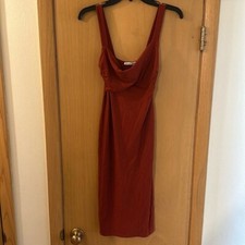 Reformation Jeans Women’s Ribbed Draped Sleeveless Midi Dress Size Small